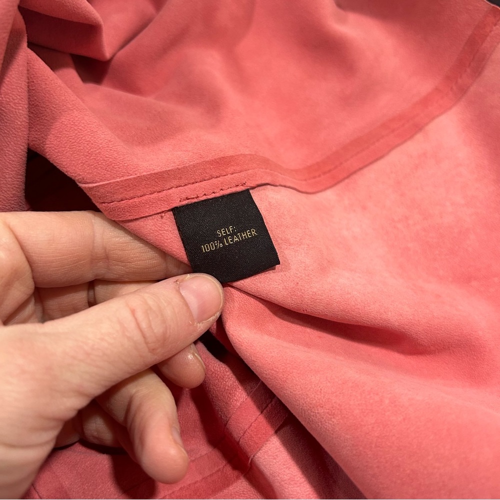 AS by DF Pink Leather Strapless Top Size : Medium - Picture 9 of 10
